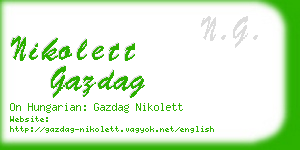 nikolett gazdag business card